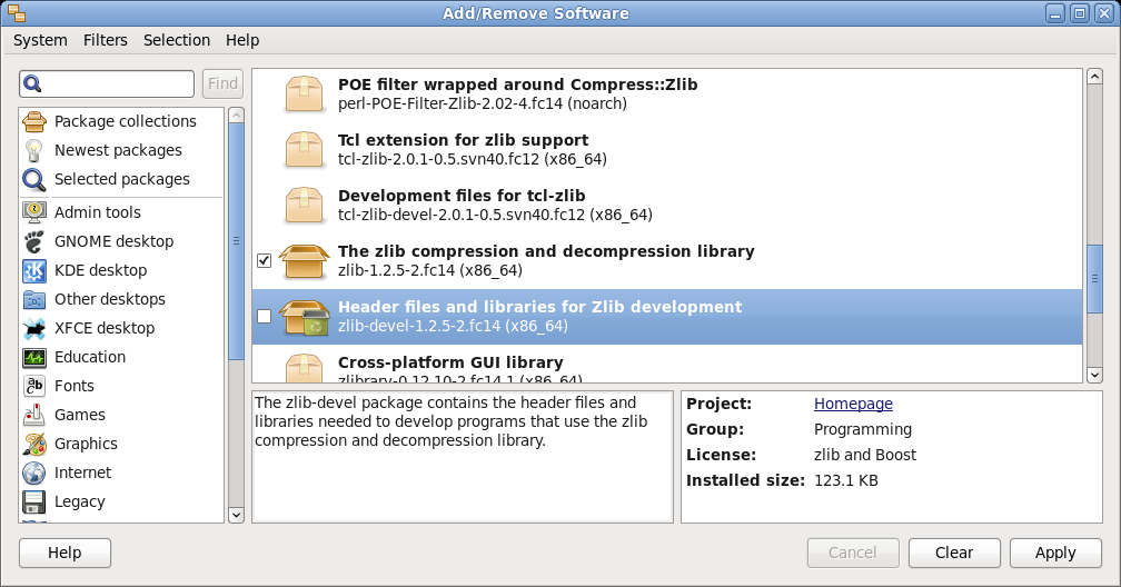 Add Remove Software Fedora 13 Screenshots